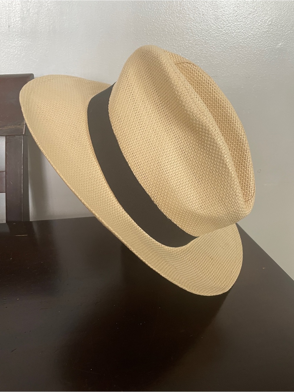 Straw Fedora Hat with Black Band - Classic Summer Style